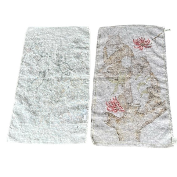 Vintage Australian Linen Souvenir Tea Towel Set Rodriguez Attunga Turtles Koalas - Picture 2 of 12